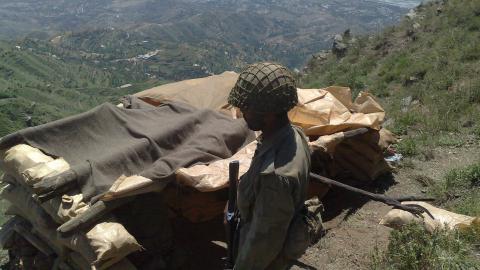 A Pakistani solider involved in an ongoing operation against Taliban fighters in northwest Pakistan on May 22, 2009. (Al Jazeera English via Flickr)