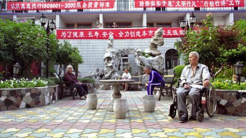 The Mingshen Nursing Home in northern Shanghai. (Ryan Pyle/Corbis via Getty Images)