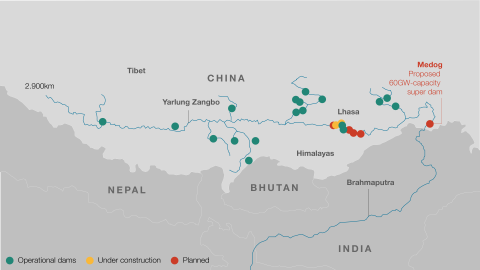 Source: Genevieve Donnellon-May, “China’s Super Hydropower Dam and Fears of Sino-Indian Water Wars,” Asia Global Online, November 9, 2022, https://www.asiaglobalonline.hku.hk/chinas-super-hydropower-dam-and-fears-sino-indian-water-wars.