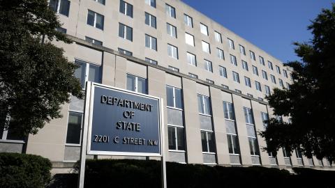 The Harry S. Truman Federal Building is pictured on October 8, 2024, in Washington, DC. (Kevin Dietsch via Getty Images)