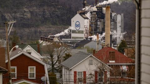 The exterior of the US Steel Clairton Coke Plant on March 20, 2024, in Clairton, Pennsylvania. (Jeff Swensen via Getty Images)