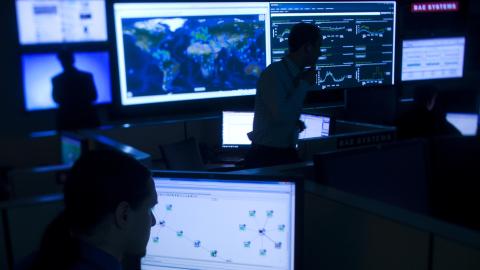 Internet is monitored for potential threats, bugs, and viruses on May 4, 2010, in Columbia, MD. (Jeffrey MacMillan via Getty Images)