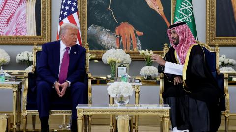 Donald Trump meets with Saudi Crown Prince Mohammed bin Salman on May 13, 2025, in Riyadh, Saudi Arabia. (Win McNamee via Getty Images)