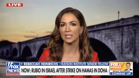 Rebeccah Heinrichs appears on Fox News to discuss Israel’s strike on Hamas leaders in Qatar and the state of US-Middle East relations. 