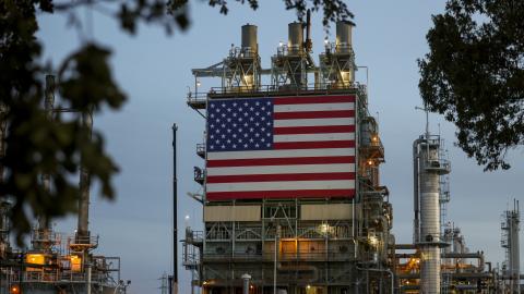 The Marathon Los Angeles Refinery is seen on February 16, 2025, in Carson, California. (Getty Images)