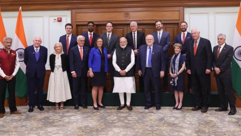  Indian Prime Minister Narendra Modi hosted a delegation of Hudson experts and trustees in New Delhi.   