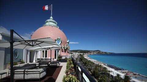 A penthouse suite at a hotel in Nice, France, is seen on July 29, 2025. (Getty Images)