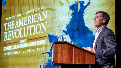 On June 4, 2025, Austin PBS and the LBJ Presidential Library held a discussion of filmmakers Ken Burns and Sarah Botstein’s documentary series, THE AMERICAN REVOLUTION