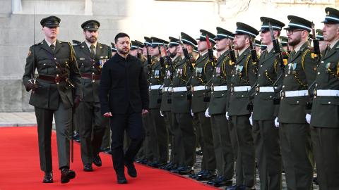Ukrainian President Volodymyr Zelenskyy on December 2, 2025, in Dublin, Ireland. (Getty Images)