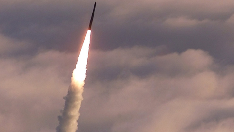 An unarmed Minuteman II intercontinental ballistic missile launches from Vandenberg Air Force Base, California. (USAF/Getty Images)