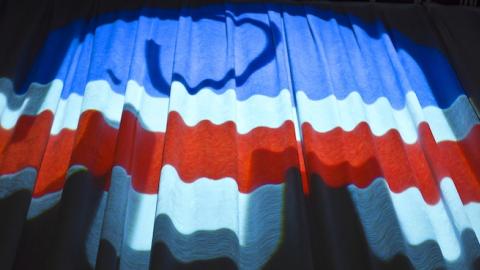 The social media room at the Republican presidential debate, hosted by CNN, The Venetian hotel in Las Vegas, Nevada, December 15, 2015. (L.E. BASKOW/AFP/Getty Images)