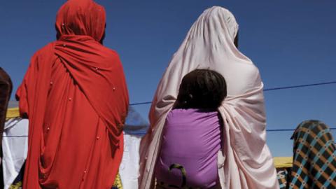 December 11, 2019 Nigerian refugee women at the growing Awaridi refugee settlement now home to 9,000 plus mostly northern Nigerians who fled Boko Haram violence over the past few years.