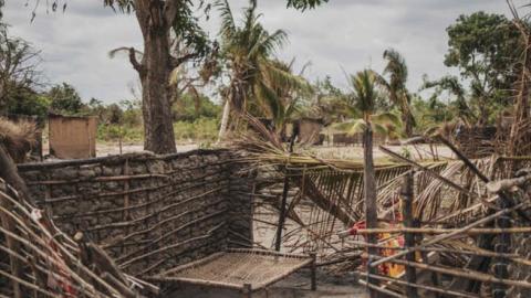 The aftermath of an attack by Islamist rebels on the village of Aldeia da Paz last year outside Macomia, Mozambique.