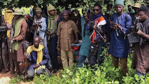 Bandits in Birnin Magaji, Zamfara state. (James Barnett)