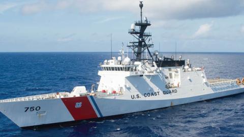 The U.S. Coast Guard Cutter Bertholf participates in Rim of the Pacific (RIMPAC), July 29, 2018. (U.S. Coast Guard/Petty Officer 2nd Class David Weydert)