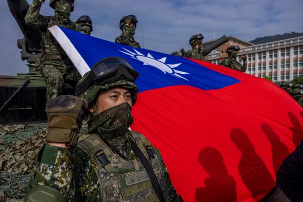 Taiwan's armed forces hold two days of routine drills to show combat readiness ahead of Lunar New Year holidays at a military base on January 11, 2023 in Kaohsiung, Taiwan. The self-ruled island of Taiwan continues to hold defensive drills, as tensions remain high in the Taiwan straits. (Photo by Annabelle Chih/Getty Images)