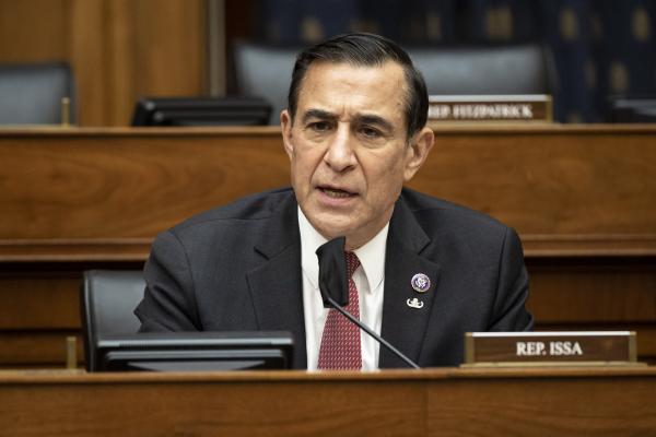 Rep. Darrell Issa speaks as United States Secretary of State Antony Blinken testifies before the House Committee on Foreign Affairs on March 10, 2021, on Capitol Hill in Washington, DC. (Ting Shen-Pool via Getty Images)