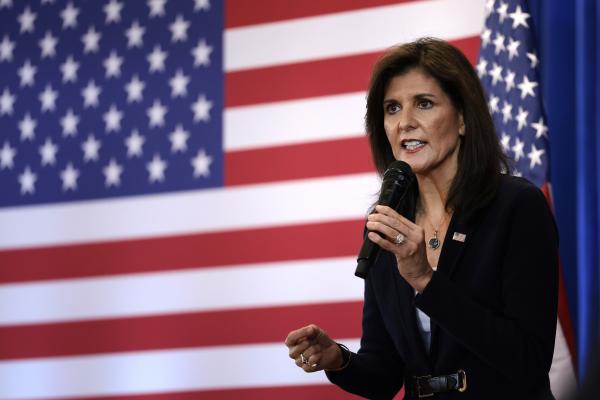 Nikki Haley speaks at the Palmetto Room on February 12, 2024, in Laurens, South Carolina. (Photo by Win McNamee/Getty Images)