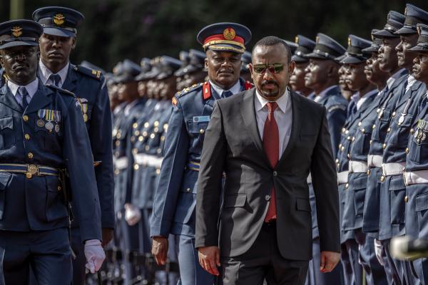 Prime Minister of Ethiopia Abiy Ahmed on his official visit to the state house in Nairobi, Kenya, on February 28, 2024. (Photo by Luis Tato/AFP via Getty Images)