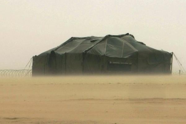 'Fox Camp': Logistic base for US Marines in Kuwait, March 13, 2003. (Gilles BASSIGNAC/Gamma-Rapho via Getty Images)