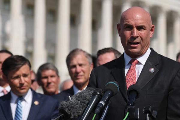 Rep. Jake Ellzey (R-TX), the newest member of Congress speaks during a news conference outside the U.S. Capitol on August 24, 2021, in Washington, DC. (Getty Images)