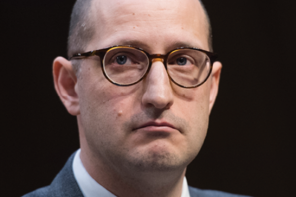 Noah Phillips testifies during a Senate Commerce, Science, and Transportation Committee confirmation hearing in Hart Building on February 14, 2018. (Tom Williams/CQ Roll Call)